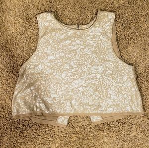 Metallic floral crop top | Free People
